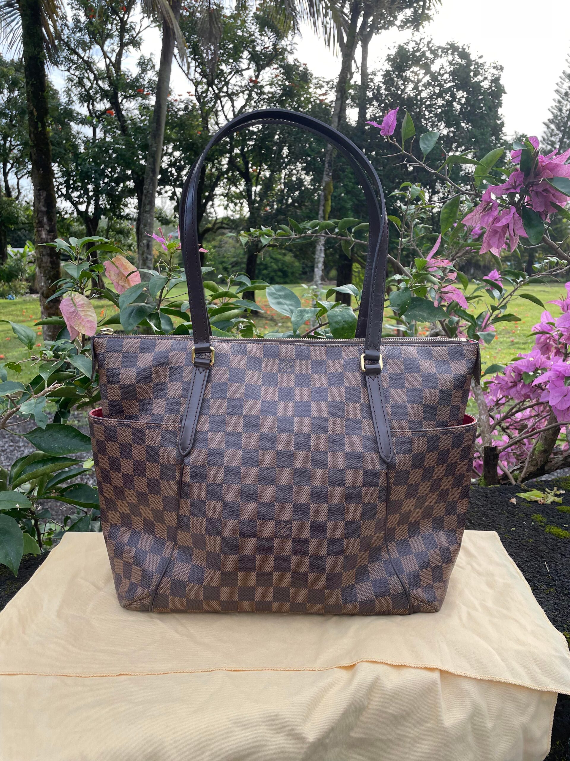 The Louis Vuitton Totally MM in Damier Ebene. And what a beauty this o